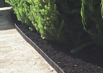 Granite Grey Enviro Blocks Garden Edging Installation