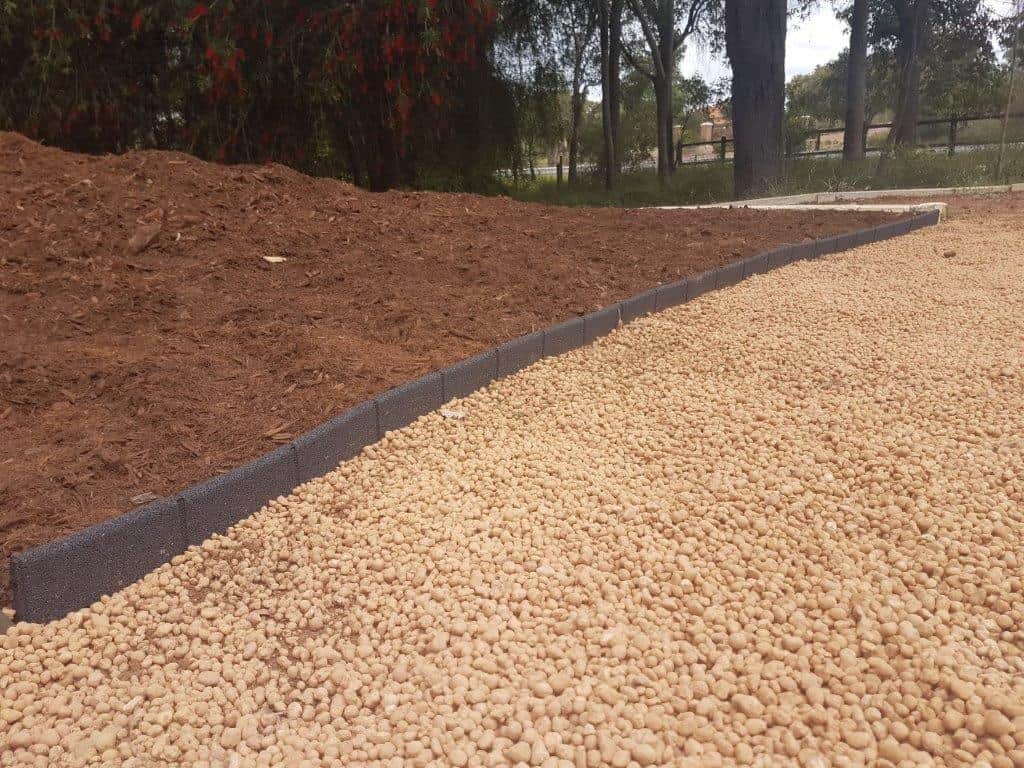 Granite Grey Enviro Blocks Garden Edging Installation Enviro Blocks