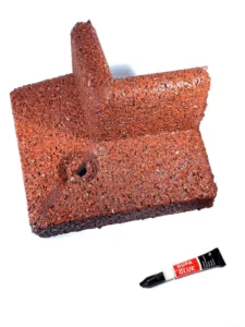 Pilbara Red external garden edging bends