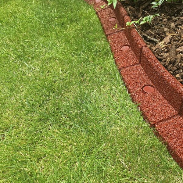 Easy Edge Garden Edging Rubber Garden Border Pilbara Red Packs