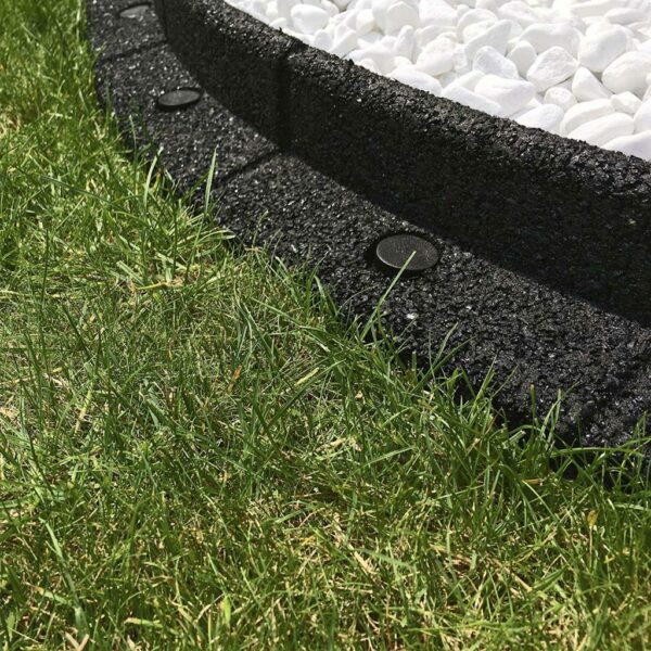 Easy Edge Garden Edging Rubber Garden Border Midnight Black Packs