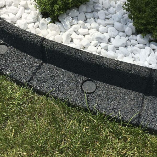 Easy Edge Garden Edging Rubber Garden Bed Border Granite Grey